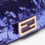 FENDI Baguette® Mini Bag embroidered with purple sequins - Image 4